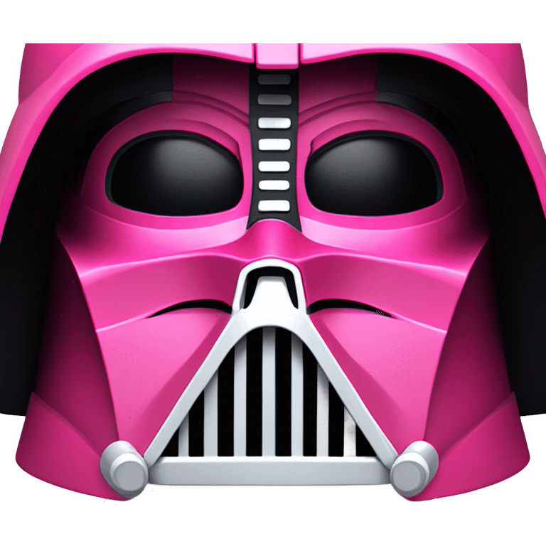 Darth Vader upper body in all pink iconic suit emoji