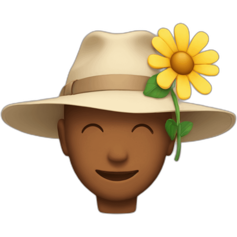 a-flower-with-a-hat emoji