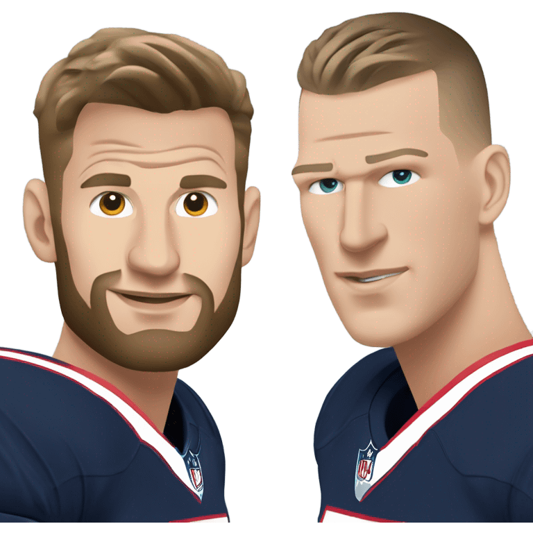 Julian Edelman and Gronk  emoji