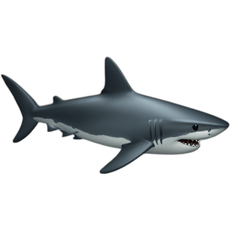 Dark colored shark emoji