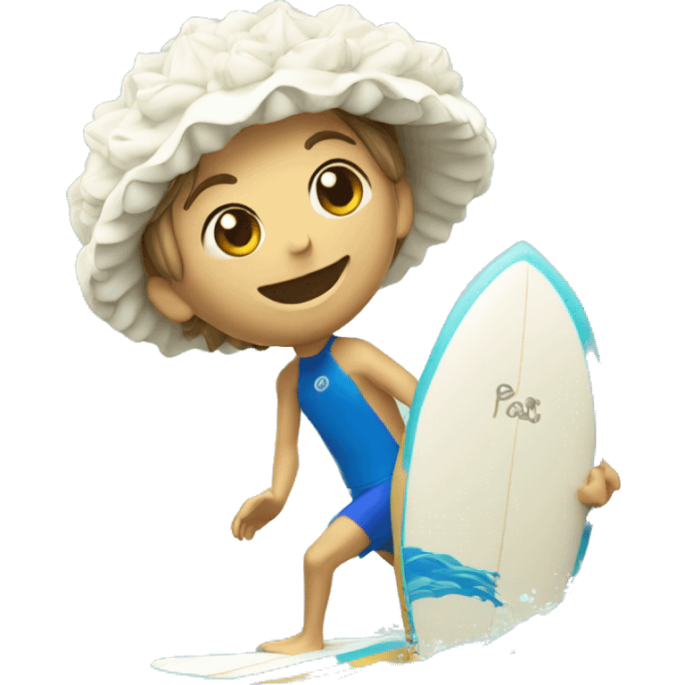 Un surfer sui fais une pavlova emoji