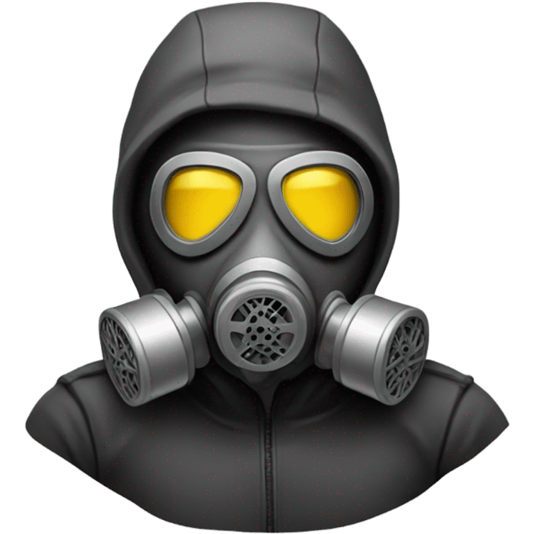 Guy wearing gas mask emoji