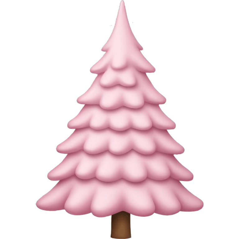 pastel pink christmas tree emoji