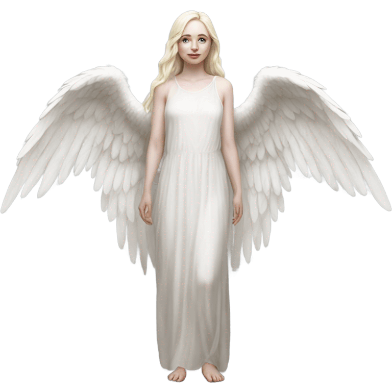 Hyper Realistic pale angel full body  emoji