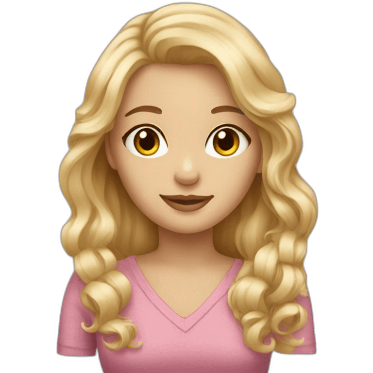 very beautiful blond hair girl emoji