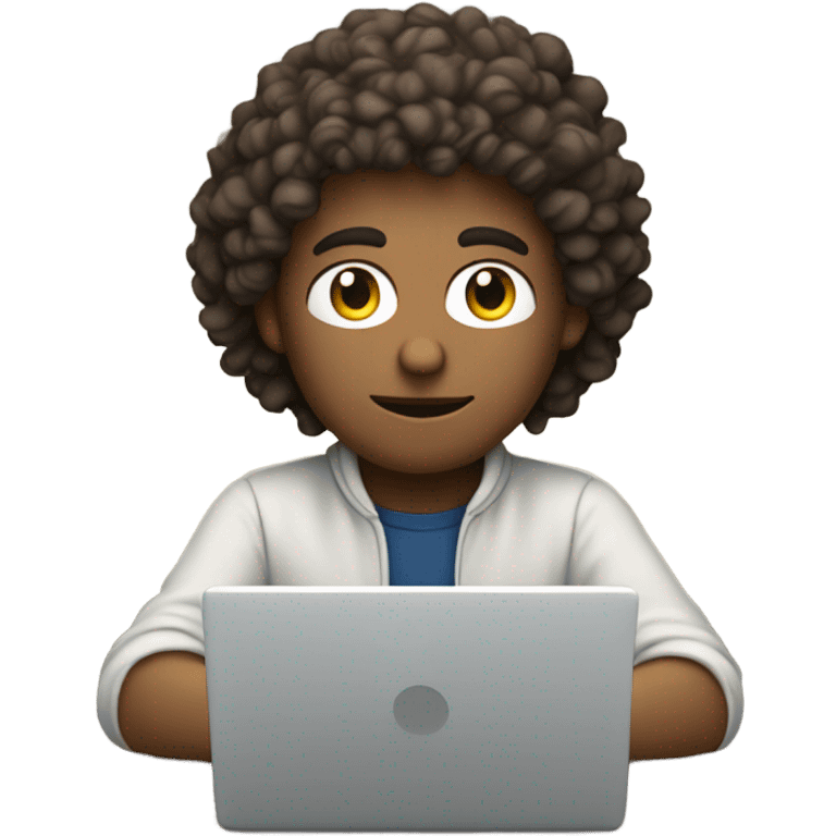 curly programmer man emoji