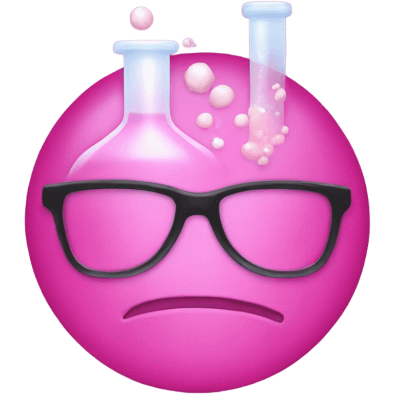 Pink chemistry emoji