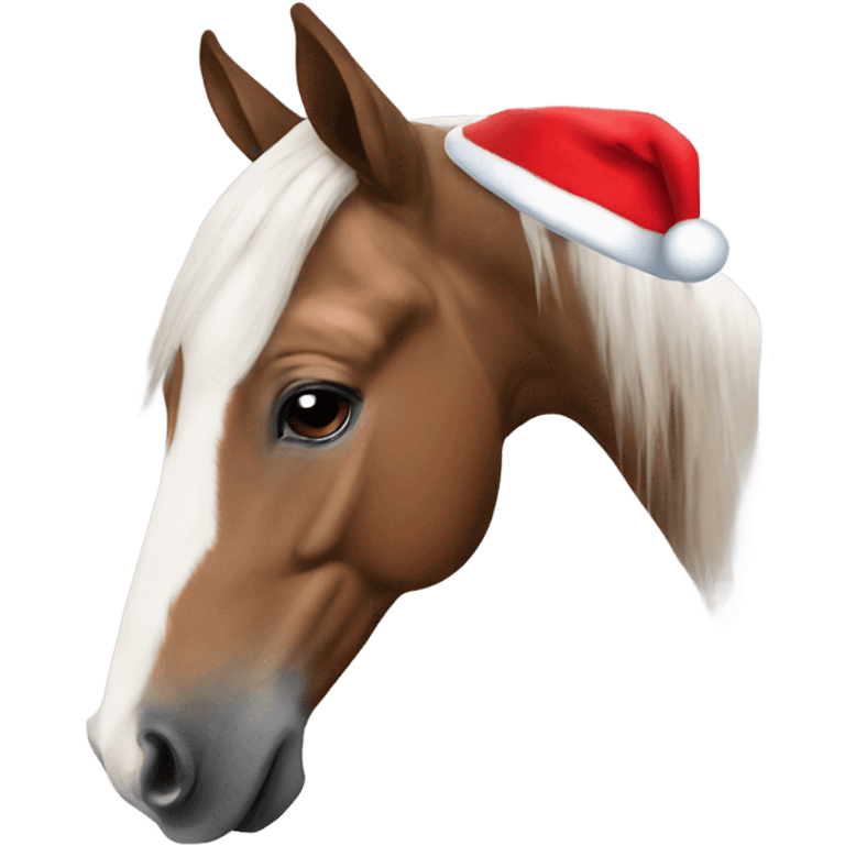 horse with santa hat emoji