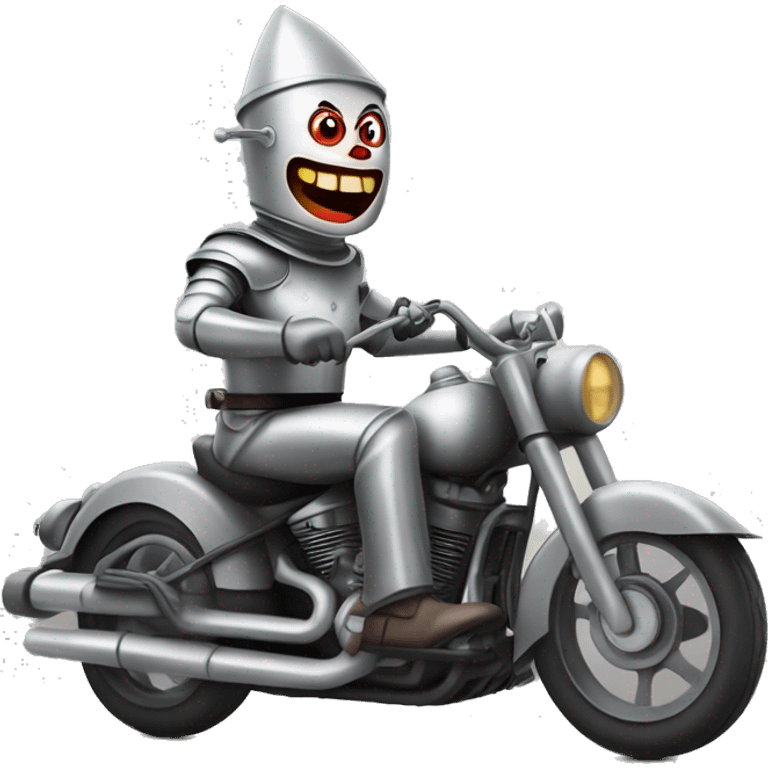 Real Evil Tin Man riding motorcycle  emoji