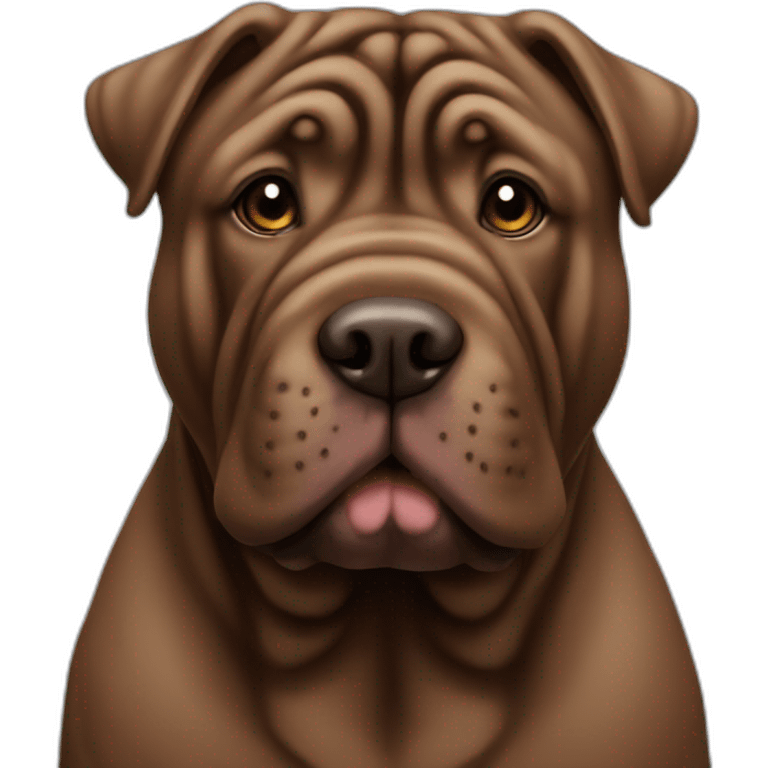 Chocolate shar-pei emoji