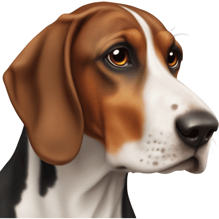 English American coonhound with red ticking only  emoji