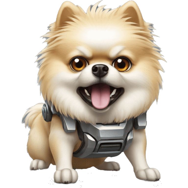 angry pomeranian cyborg emoji