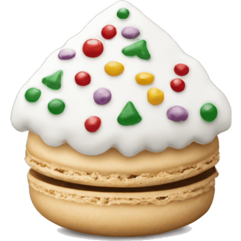 Christmas macaron emoji