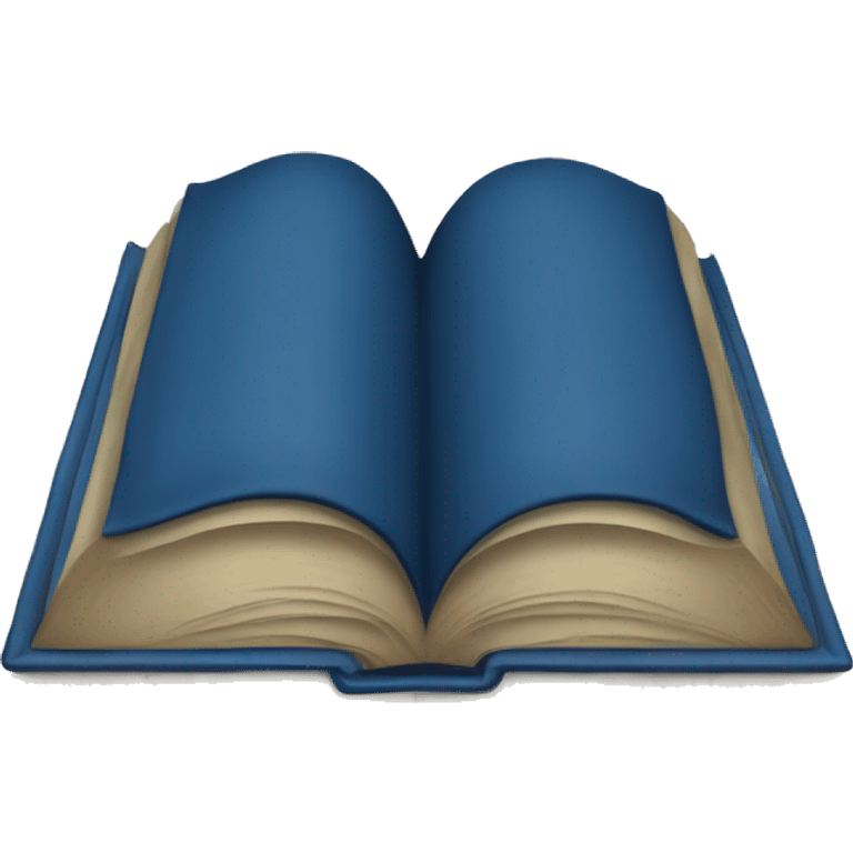 an blue open book with text emoji