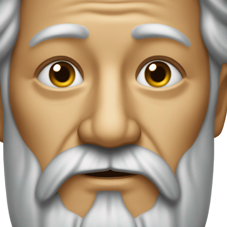 old man with beard portrait emoji