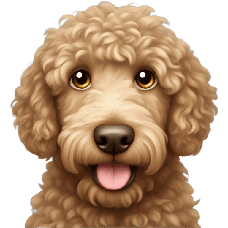 Light brown labradoodle  emoji