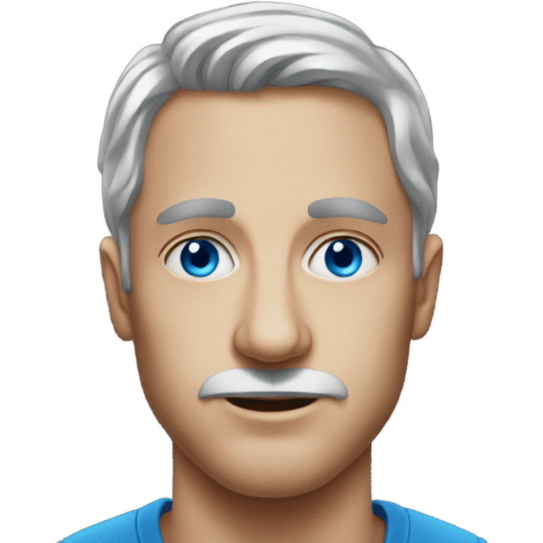 realistic portrait of a man with blue eyes emoji