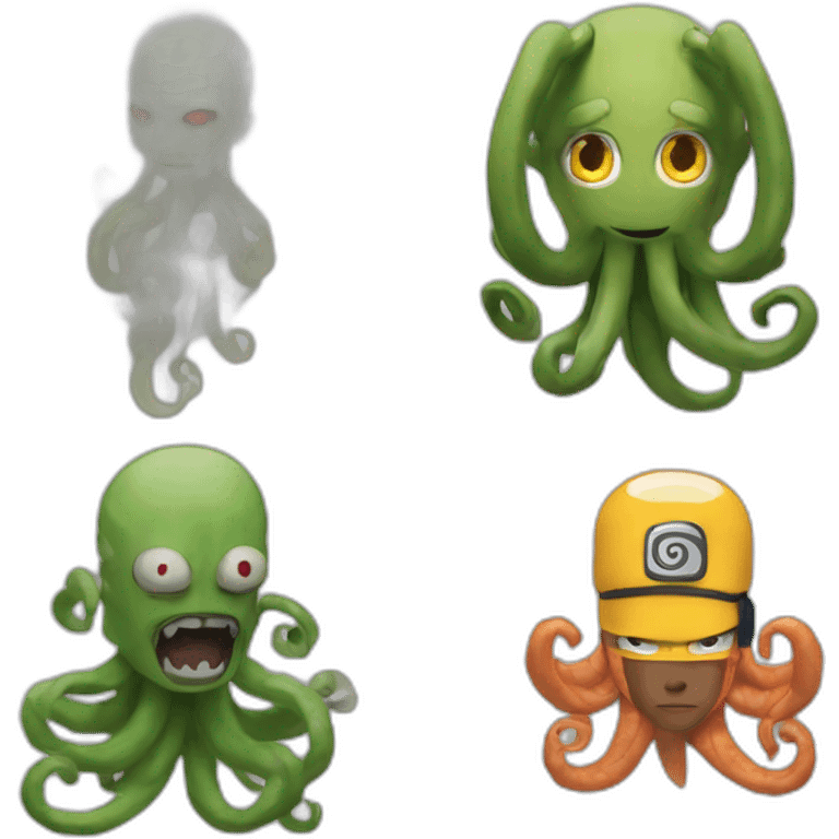 la fusion entre un kraken et naruto emoji