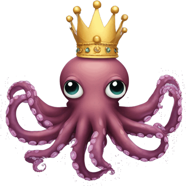 Octopus wearing a crown emoji