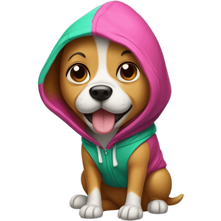 dog wearing a hoodie  emoji