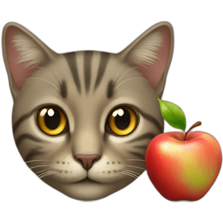 catand an apple emoji