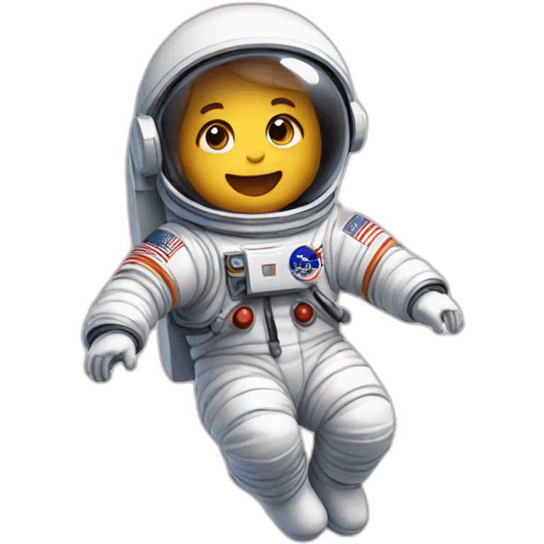 falling astronaut cute emoji