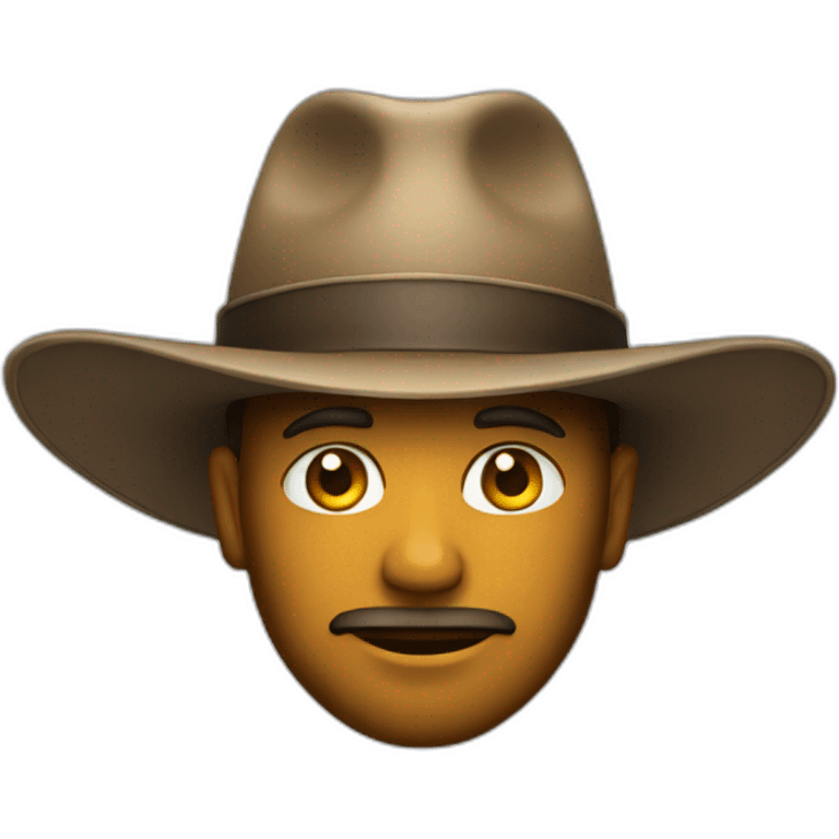 Men with a big hat emoji