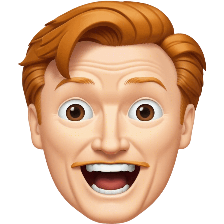 excited conan o'brien face emoji