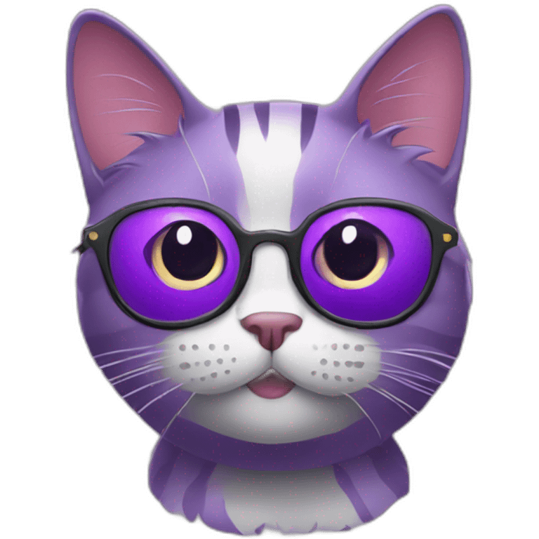 Purple Cat photographer emoji