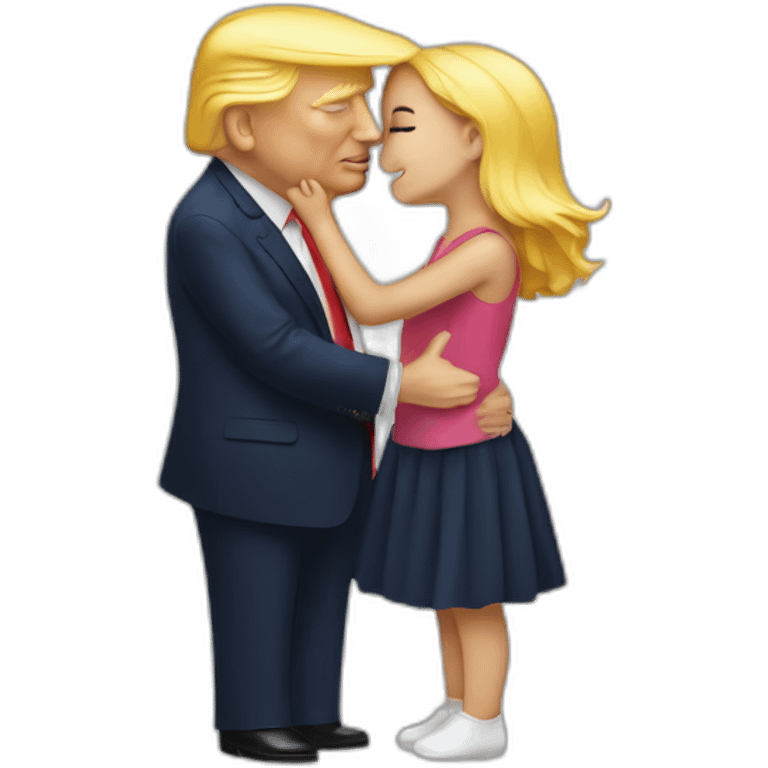 trump kissing his daughter, positivity, inclusiveness emoji