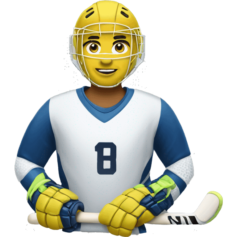 Field hockey goalkeeper emoji