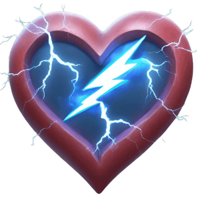 Heart with a thunder emoji