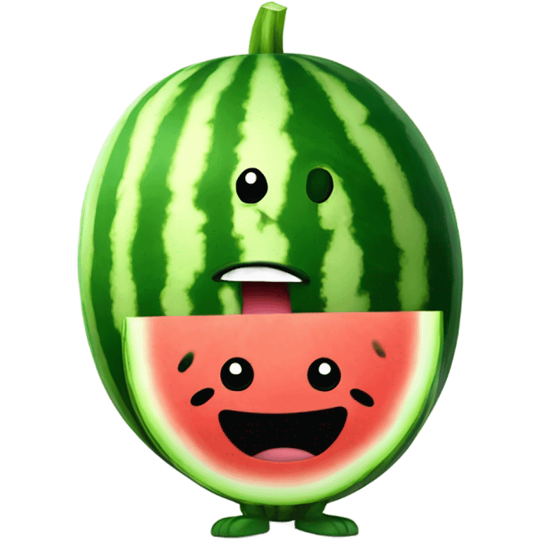 Watermelon with legs emoji