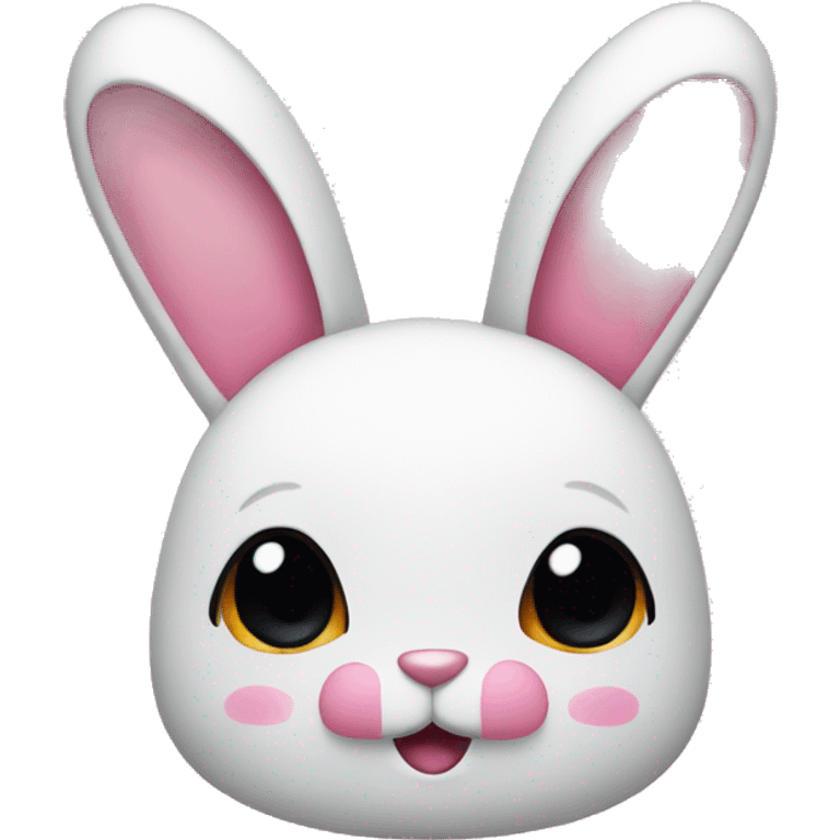 Bunny with two pink bows on its ears emoji