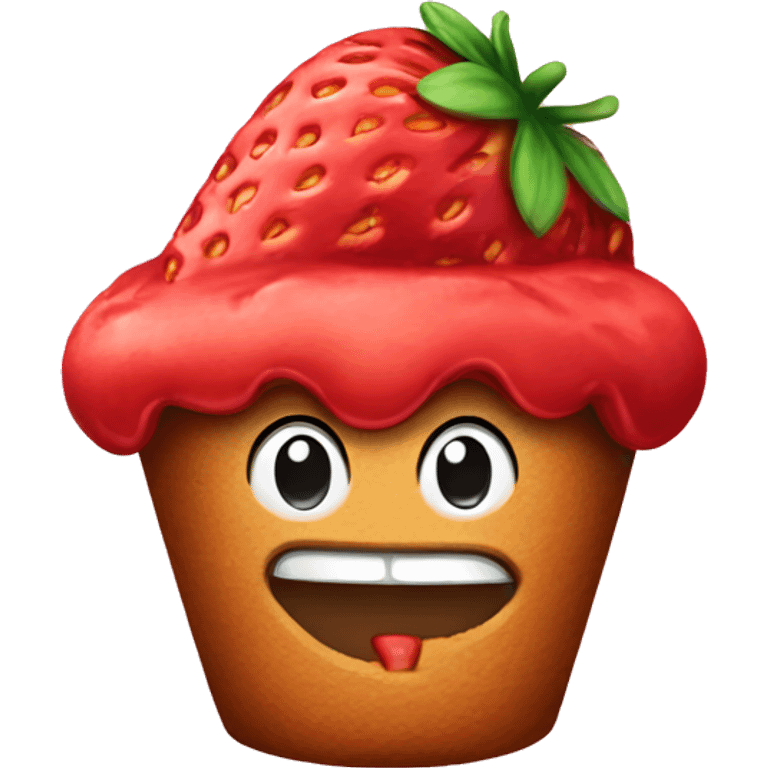 Strawberry muffin  emoji