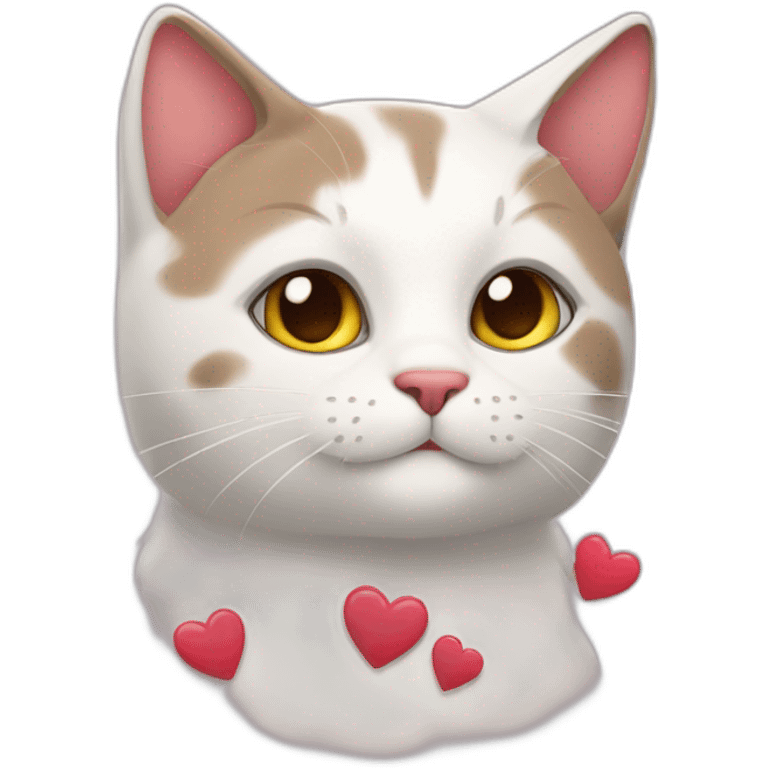 Cats with hearts emoji