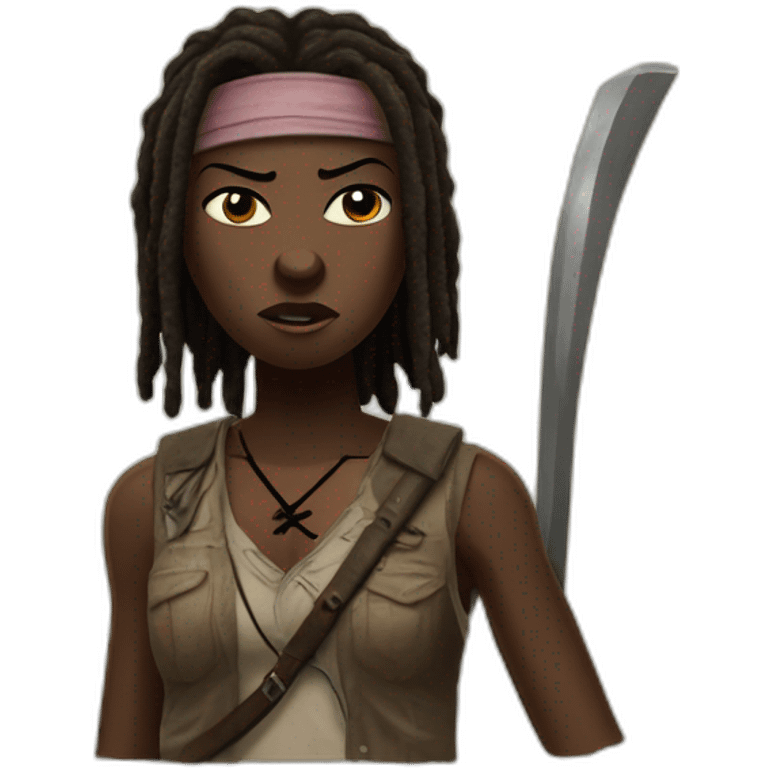 michonne the walking dead  emoji