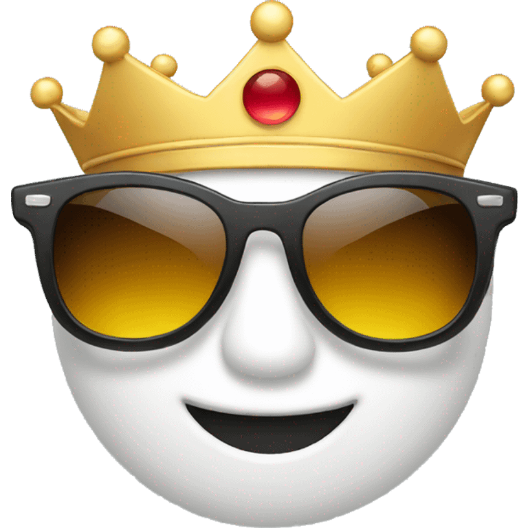 sunglass emoji with crown emoji