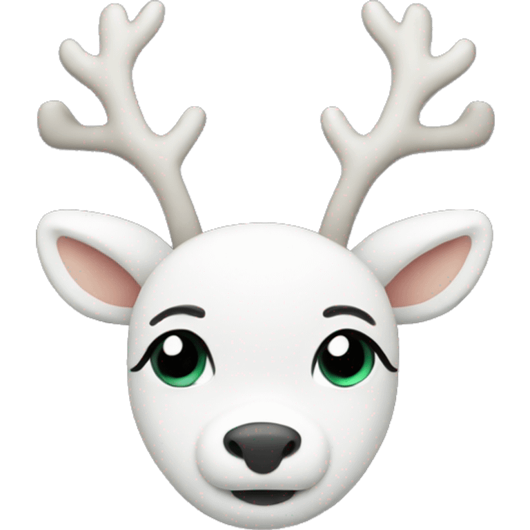 cute white reindeer emoji