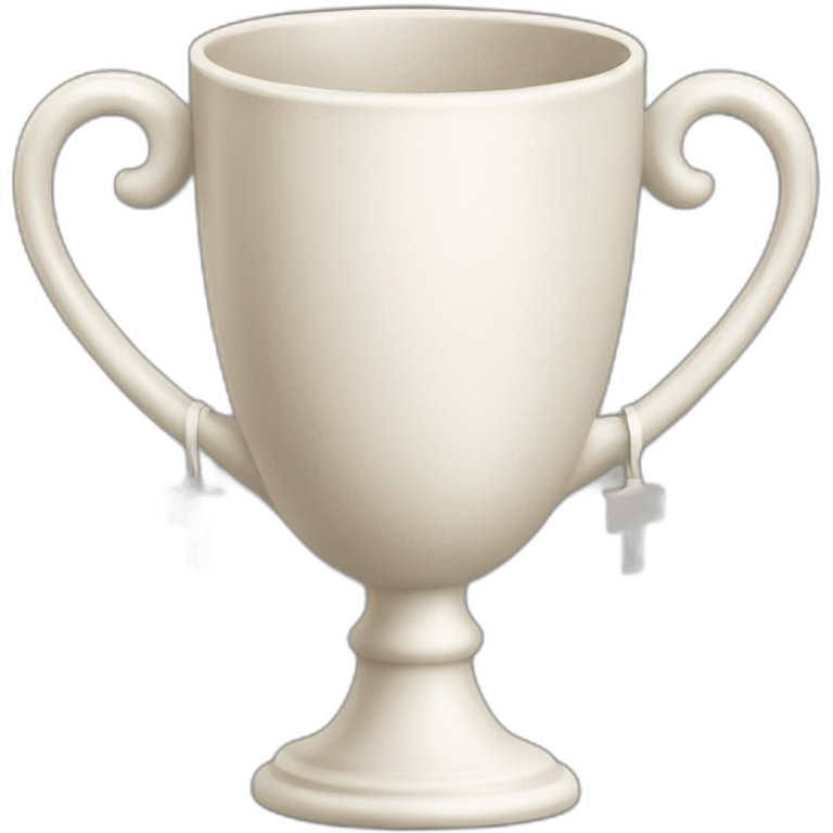 Christian cup for the winner with a cross emoji