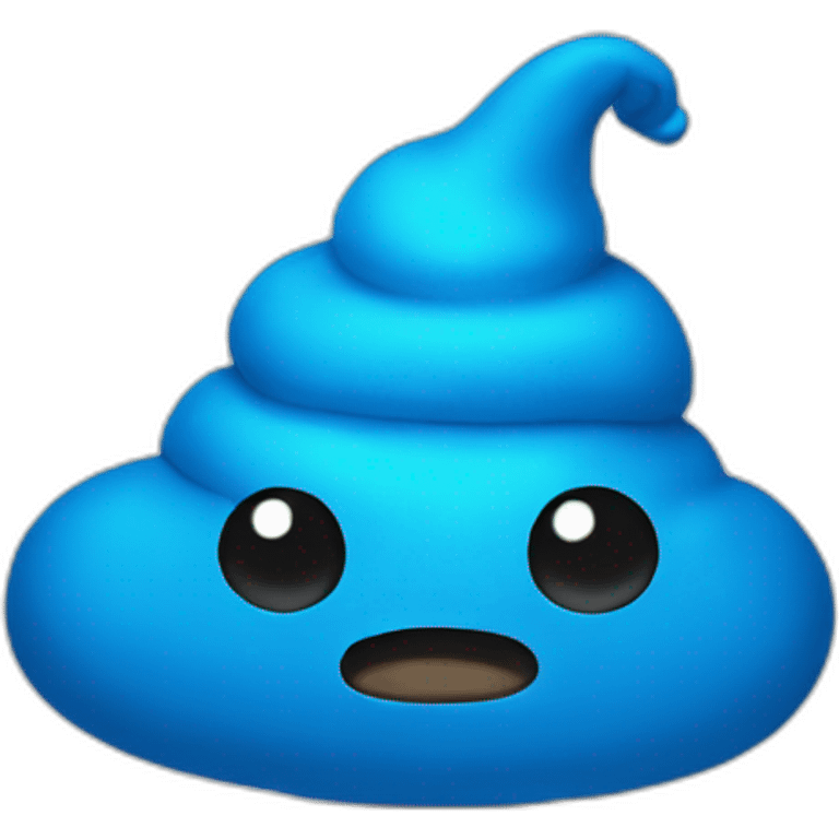 Blue poop emoji