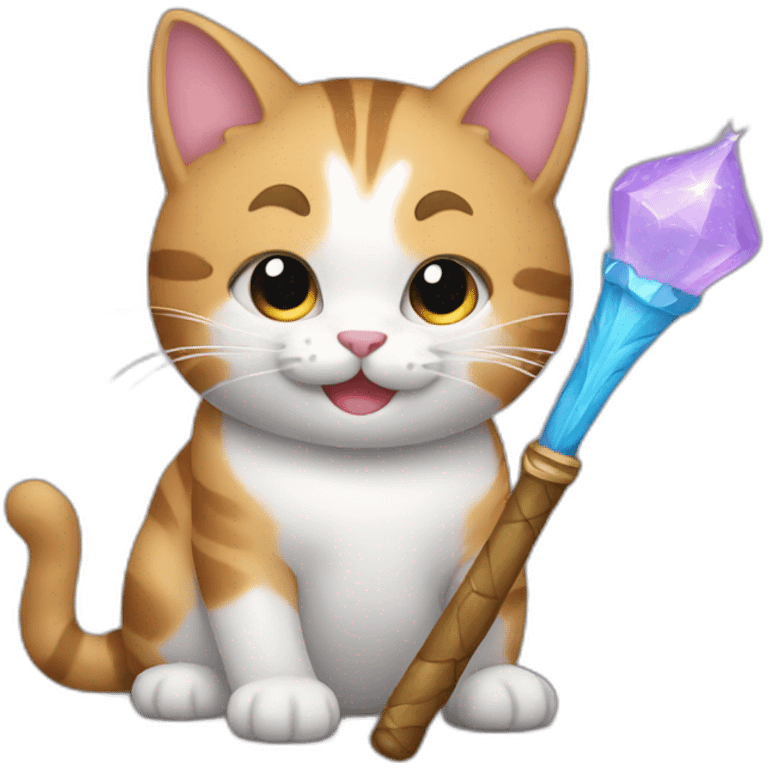 Cat holding wand  emoji