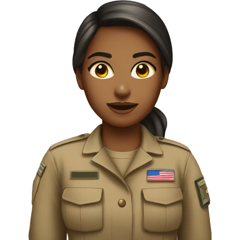 Military tan girl emoji