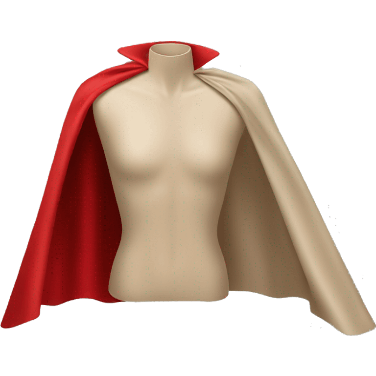 faceless beige mannequin flying red cape emoji