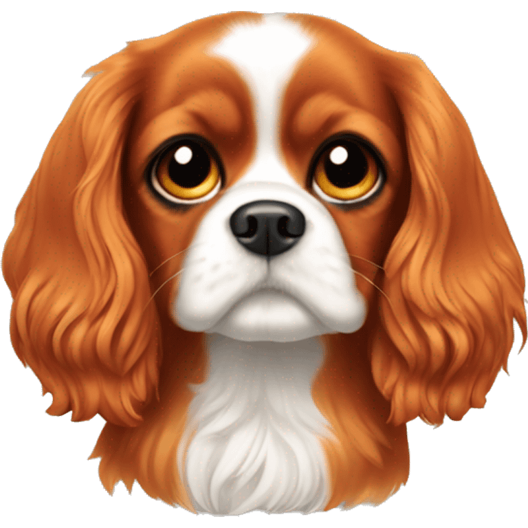 Orange cavalier King charles emoji