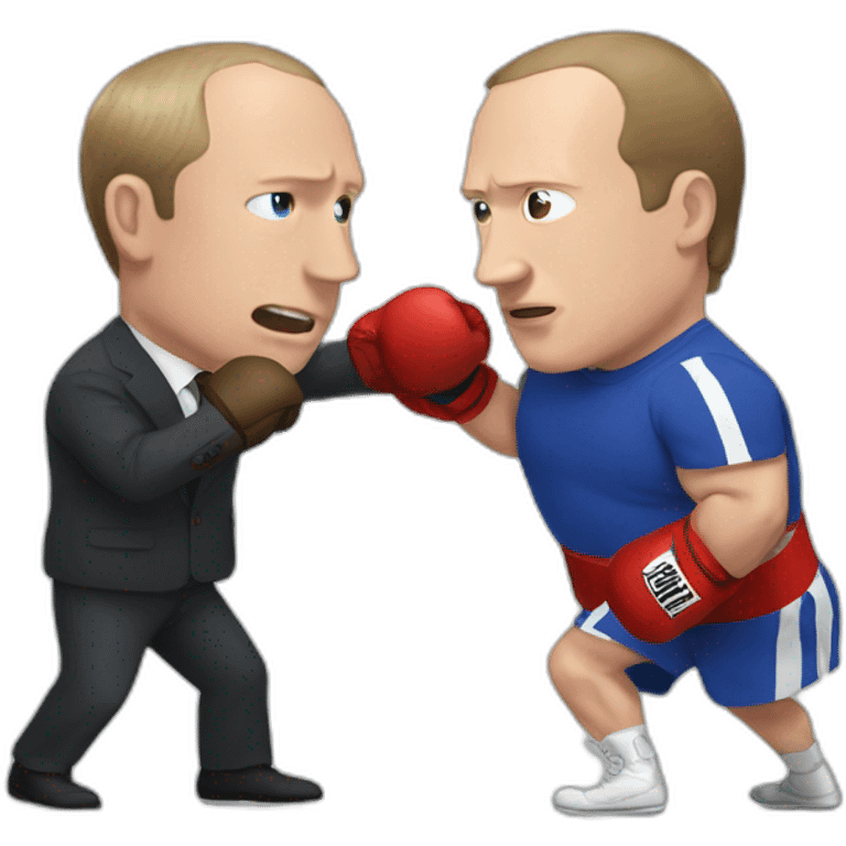 Putin boxing Mark Zuckerberg emoji