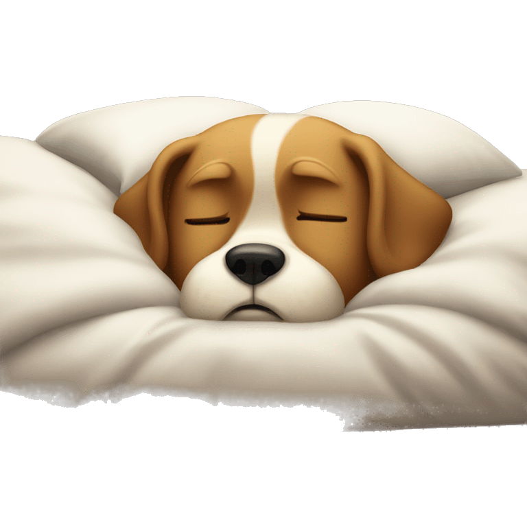 sad sleepy dog in bed  emoji