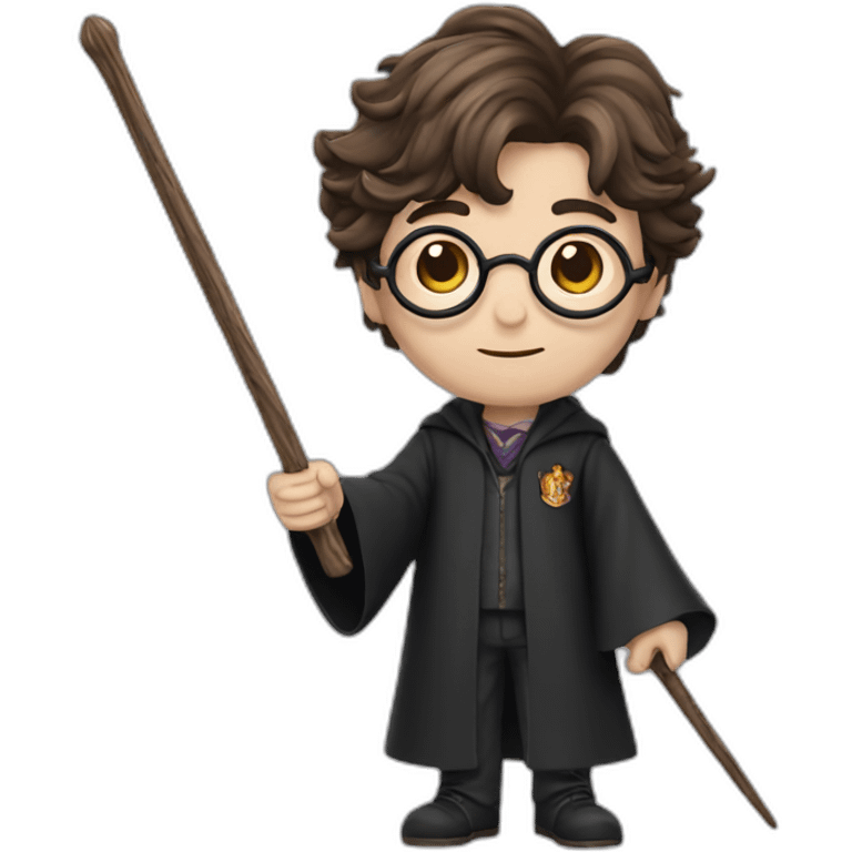 harry potter holds wand emoji