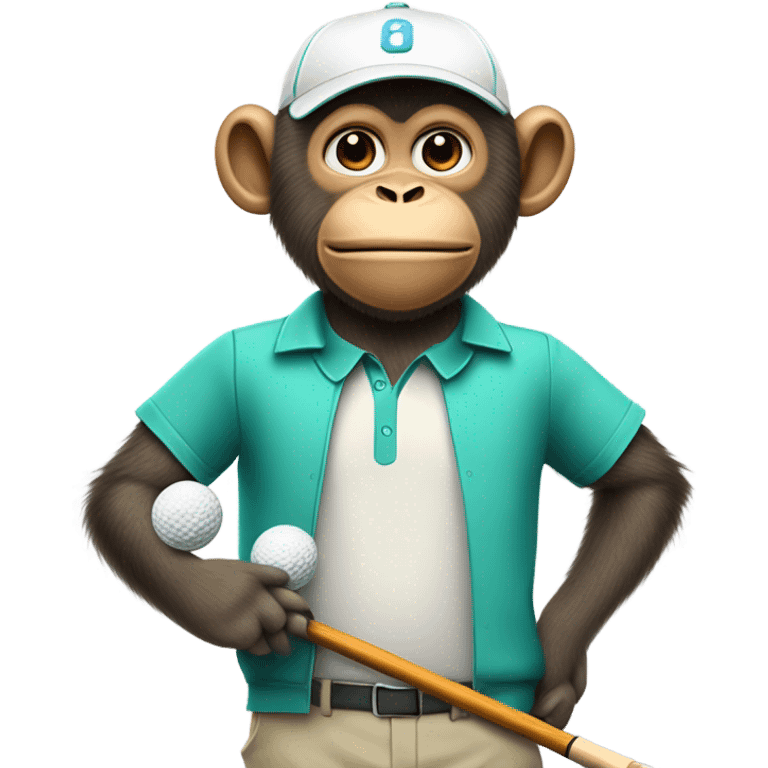 monkey golfing emoji