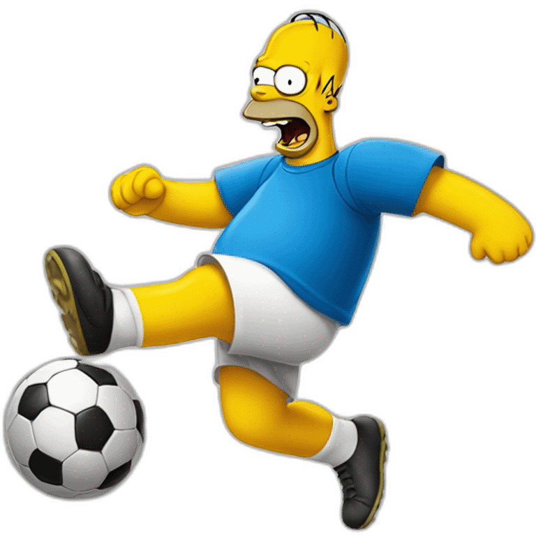 homer simpson playing soccer emoji